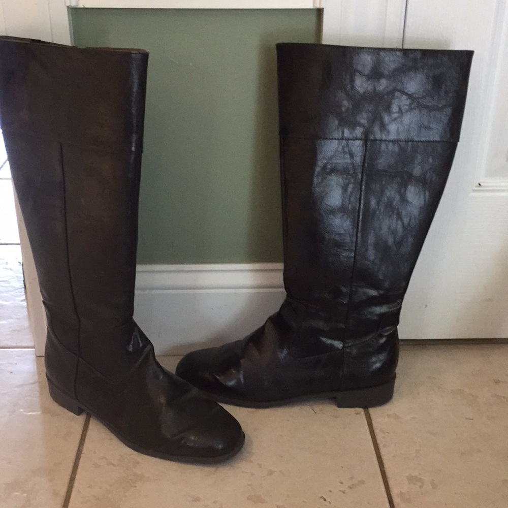 Dark Brown Leather Boots